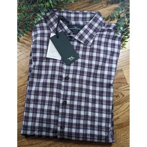 NWT $178🇮🇹Rodd & Gunn 3XL Albini Long Sleve Button Shirt Mens Sports Fit Plaid